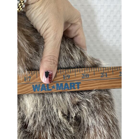 SCANDINAVIAN FOX FAUX FUR Unisex COAT NEW XL VINTAGE - Picture 5 of 16